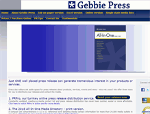 Tablet Screenshot of gebbieinc.com